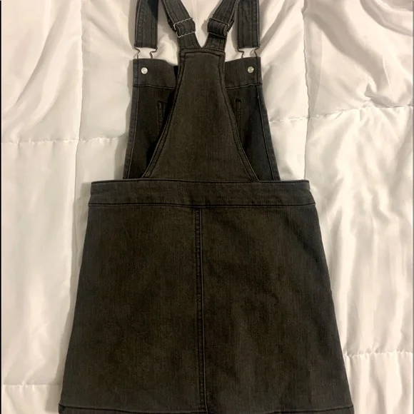NWOT Art Class Girls Gray Denim Jean Dress Skirt Overalls Jumper 6/6X 6 6X - Picture 5 of 6